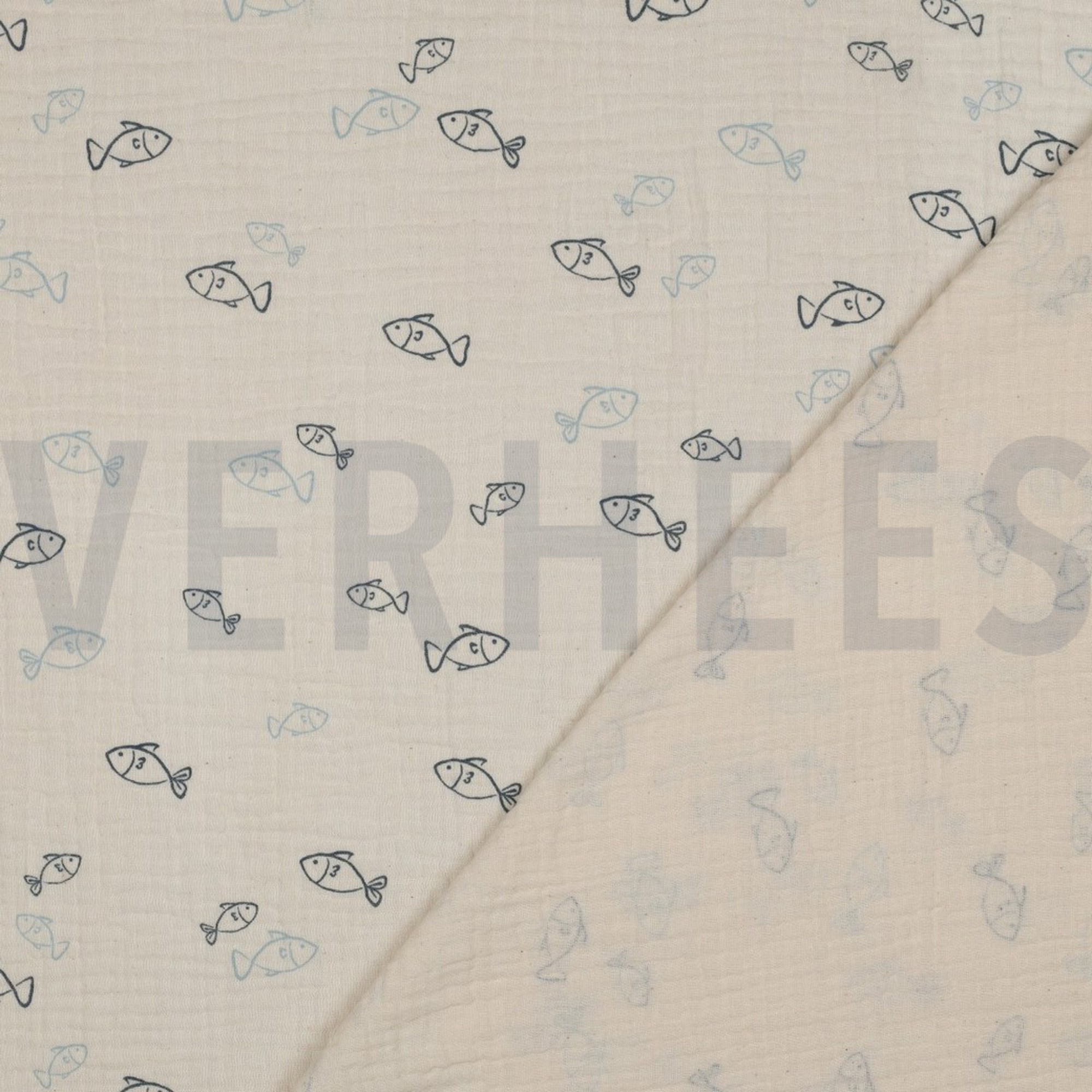 DOUBLE GAUZE GOTS NATURAL FISH NATURAL (high resolution) #4