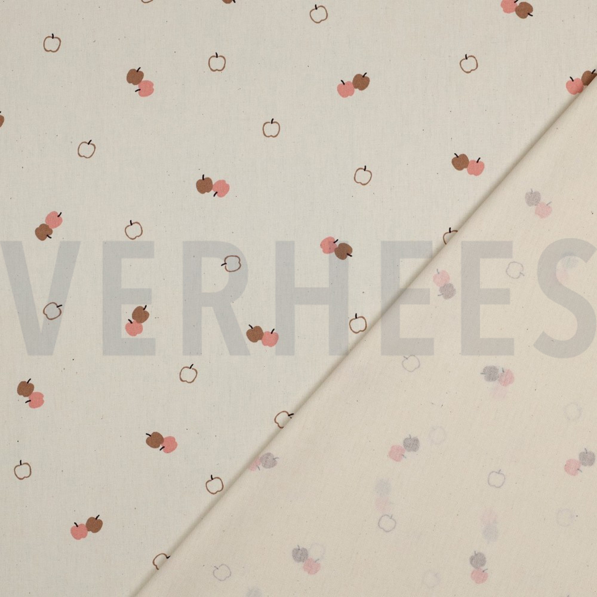 BAUMWOLLE POPELINE GOTS NATURAL ÄPFEL NATUR (high resolution) #4