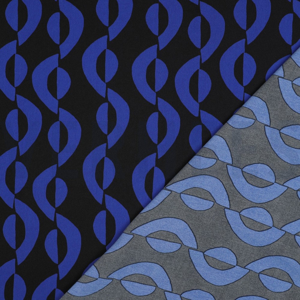 ROYAL MICRO SATIN GEOMETRIC BLACK #7