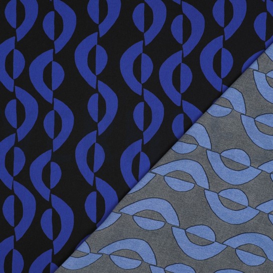 ROYAL MICRO SATIN GEOMETRISCH SCHWARZ #7