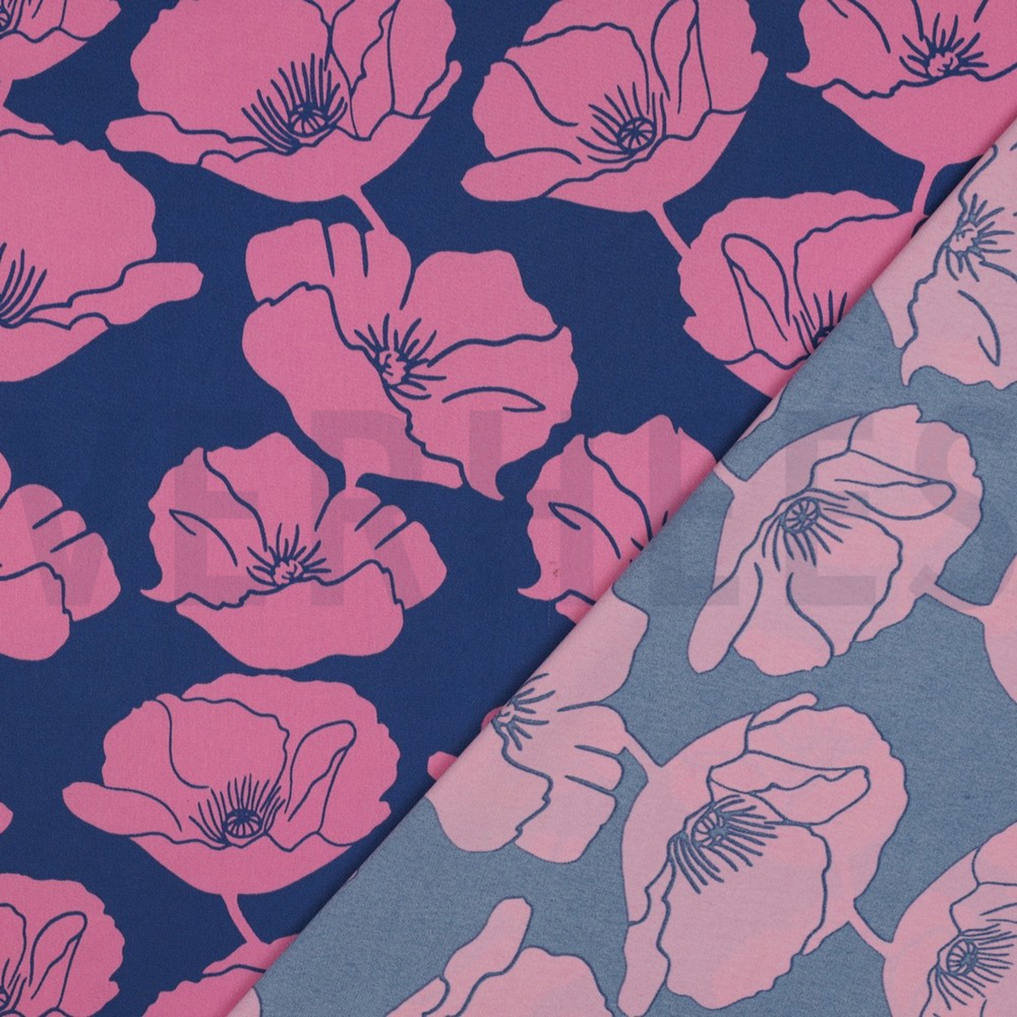 ROYAL MICRO SATIN FLOWERS COBALT (high resolution) #4