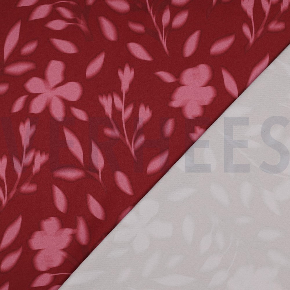 ROYAL MICRO SATIN DIGITAL FLOWERS RED #7