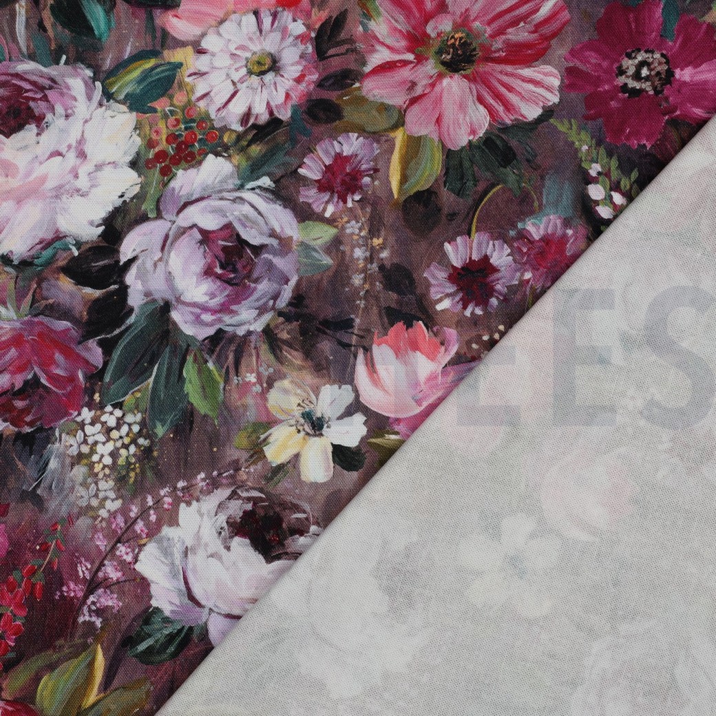 CANVAS DIGITAL FLOWERS MAUVE #7