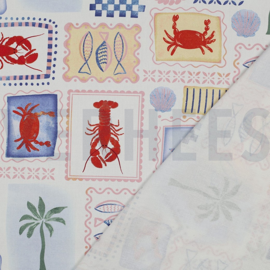 CANVAS DIGITAL SUMMER PATCHWORK LIGHT BLUE #7