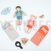 FEIN GEWEBTE BAUMWOLLPOPELINE DIGITAL LET’S GO CAMPING PANEL GRÜN (thumbnail) #4