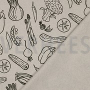 CANVAS LINEN LOOK VEGETABLES NATURAL (thumbnail) #4