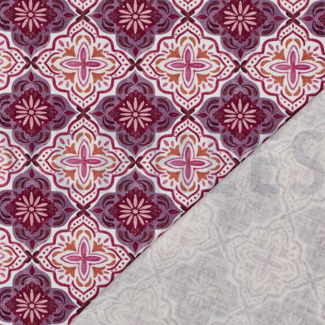 CANVAS SLUB DIGITAL ORNAMENT LAVENDER #7