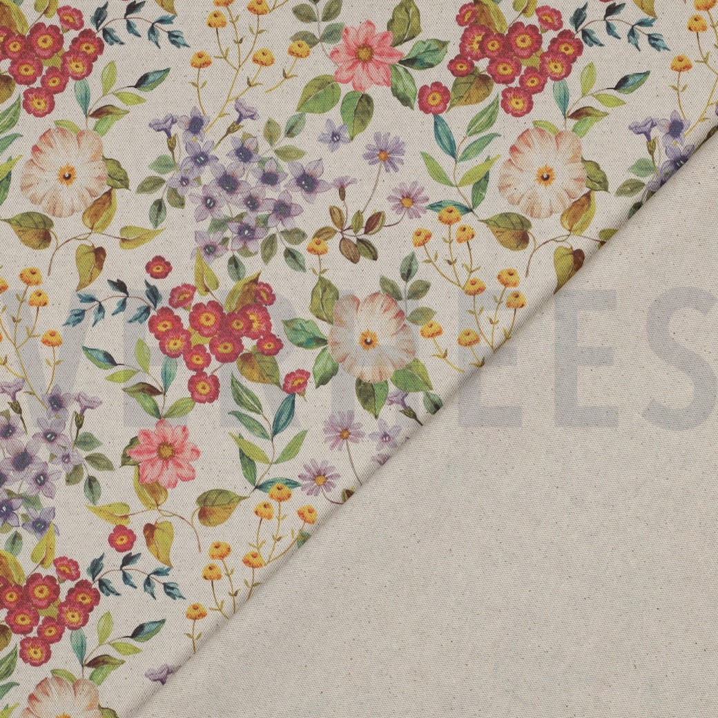 CANVAS LEINENOPTIK DIGITAL BLUMEN NATUR #7