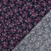 BAUMWOLLE POPELINE DIGITAL BLÜTEN MARINEBLAU (thumbnail) #4