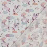 KATOENEN POPLIN EENHOORNS WIT (thumbnail) #4