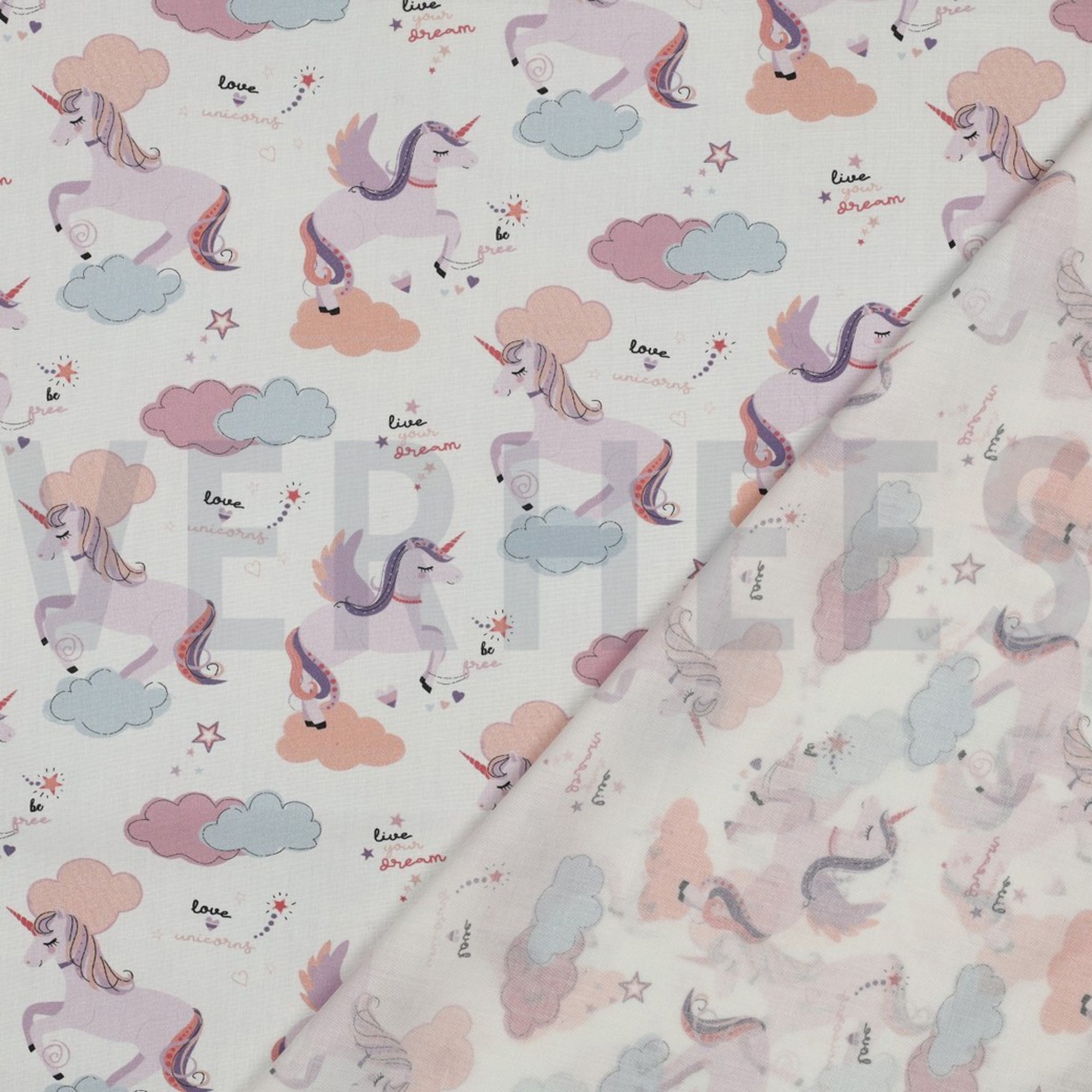 KATOENEN POPLIN EENHOORNS WIT (high resolution) #4