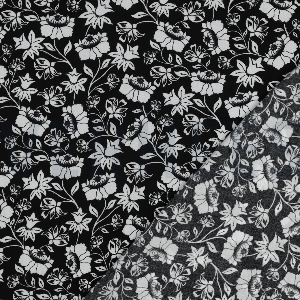 LENZING™ ECOVERO™ FLEURS NOIR #7