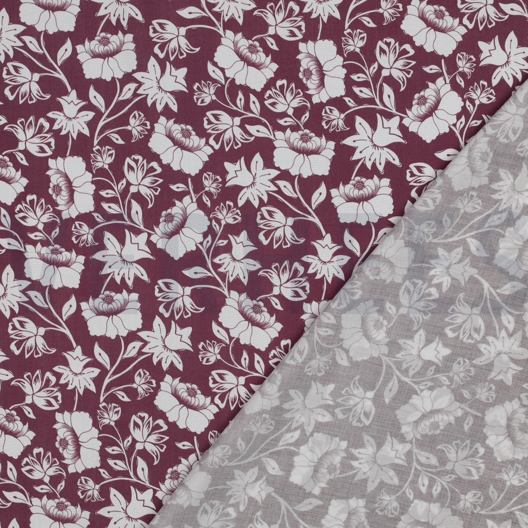 LENZING™ ECOVERO™ FLOWERS MAUVE #7