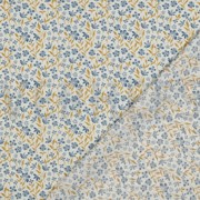 POPELINE DE COTON FLEURS BLEU (thumbnail) #4
