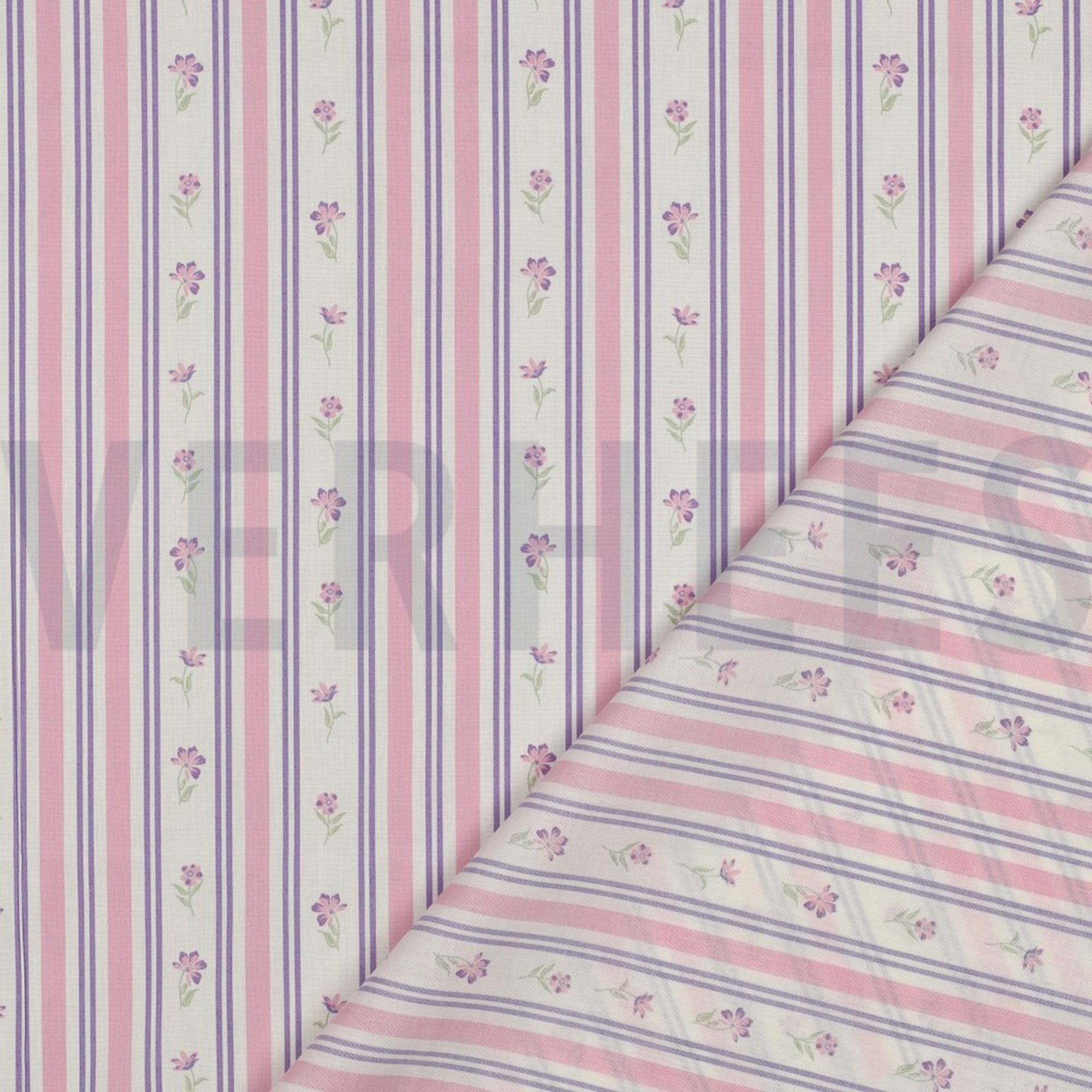 BAUMWOLLE POPELINE BLUMEN LILA/VIOLETT (high resolution) #4