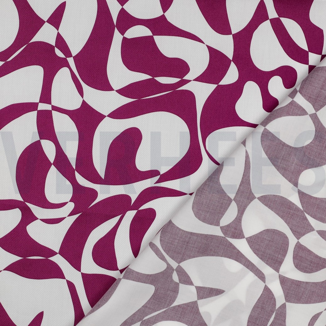 COTTON SATIN ABSTRACT PURPLE #7