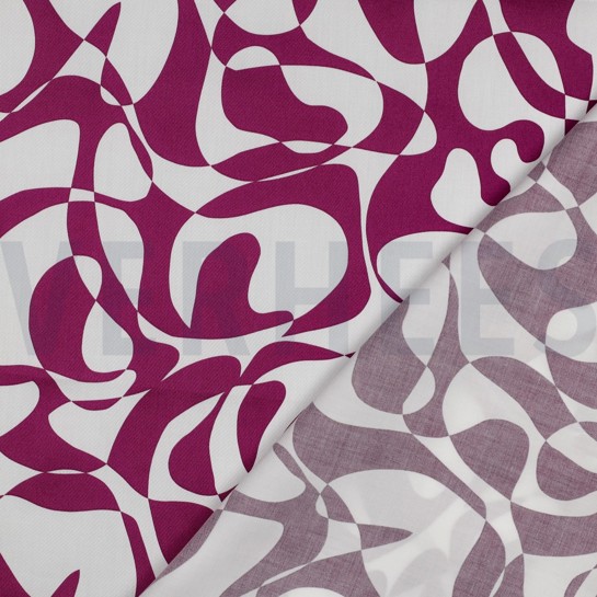 COTON SATIN ABSTRACT VIOLET #7