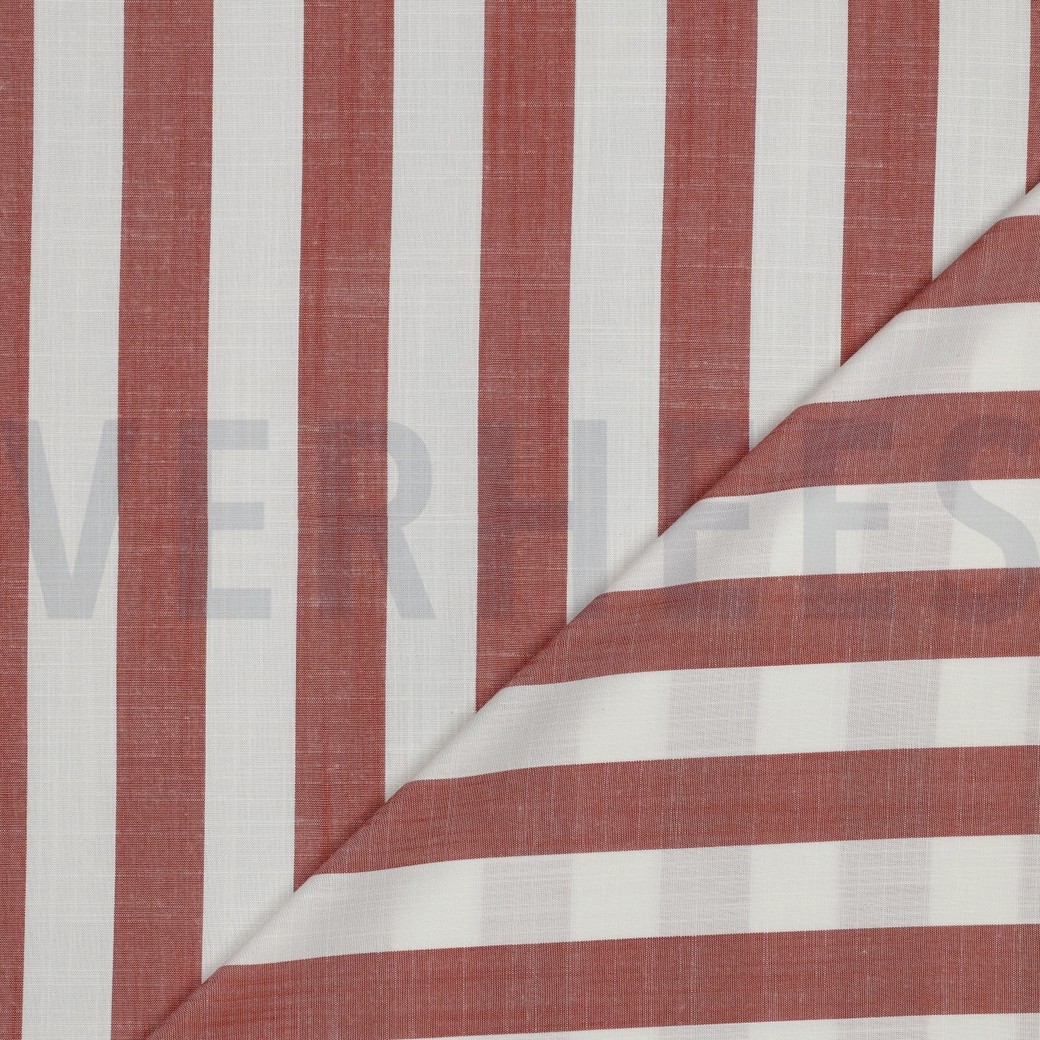 VISCOSE YARN DYED STRIPES ORANGE #7