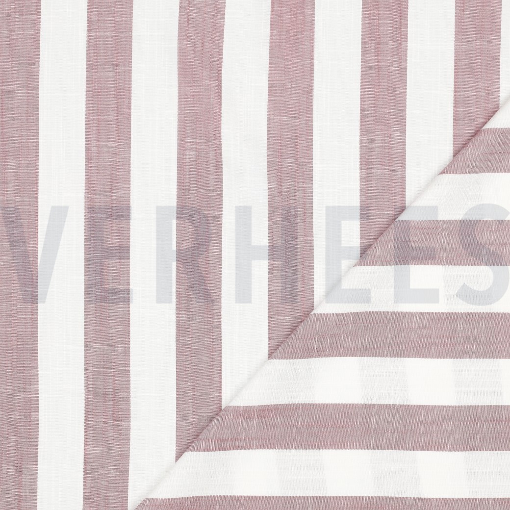 VISCOSE GARENGEVERFD STREPEN BLUSH #7