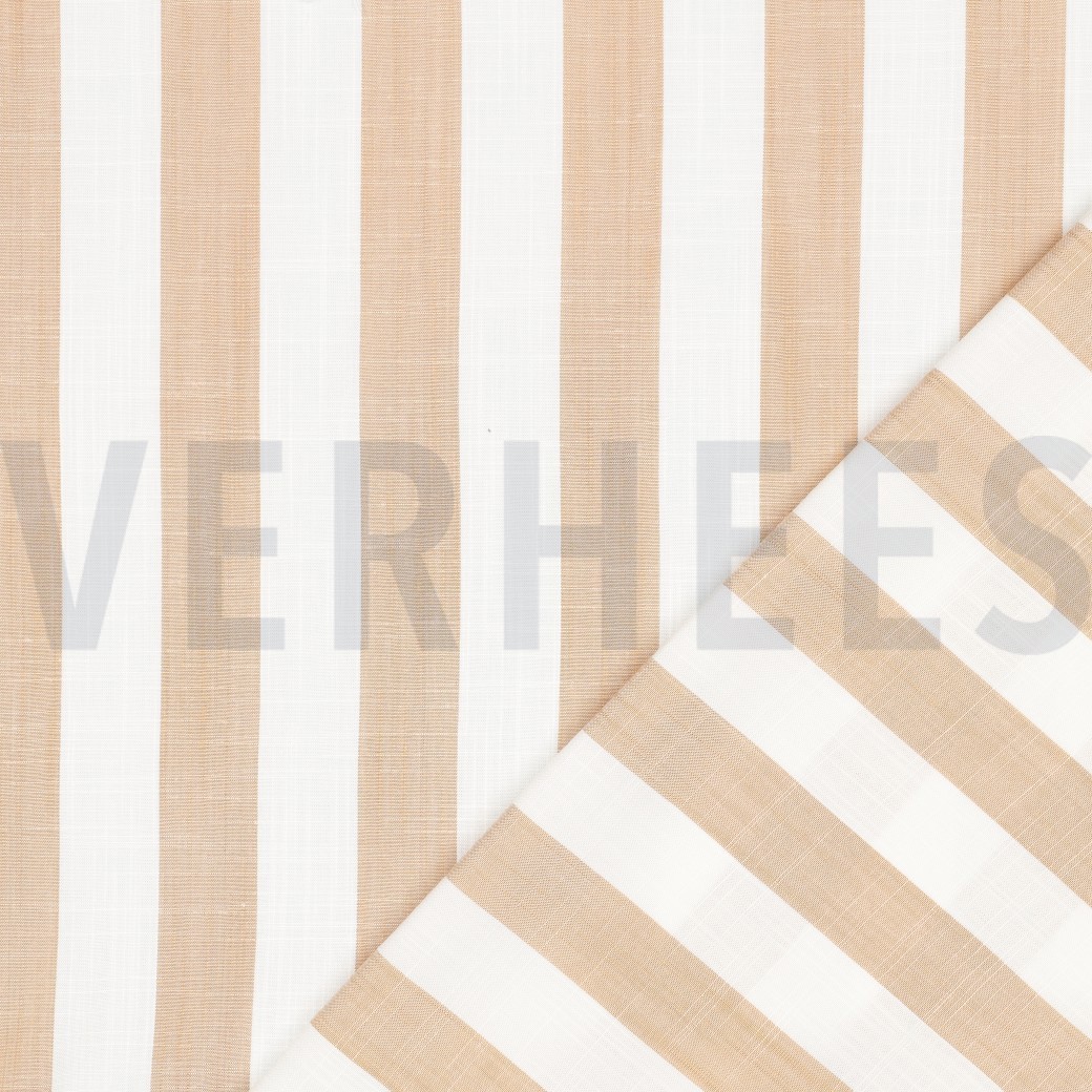 VISCOSE GARENGEVERFD STREPEN GEEL #7