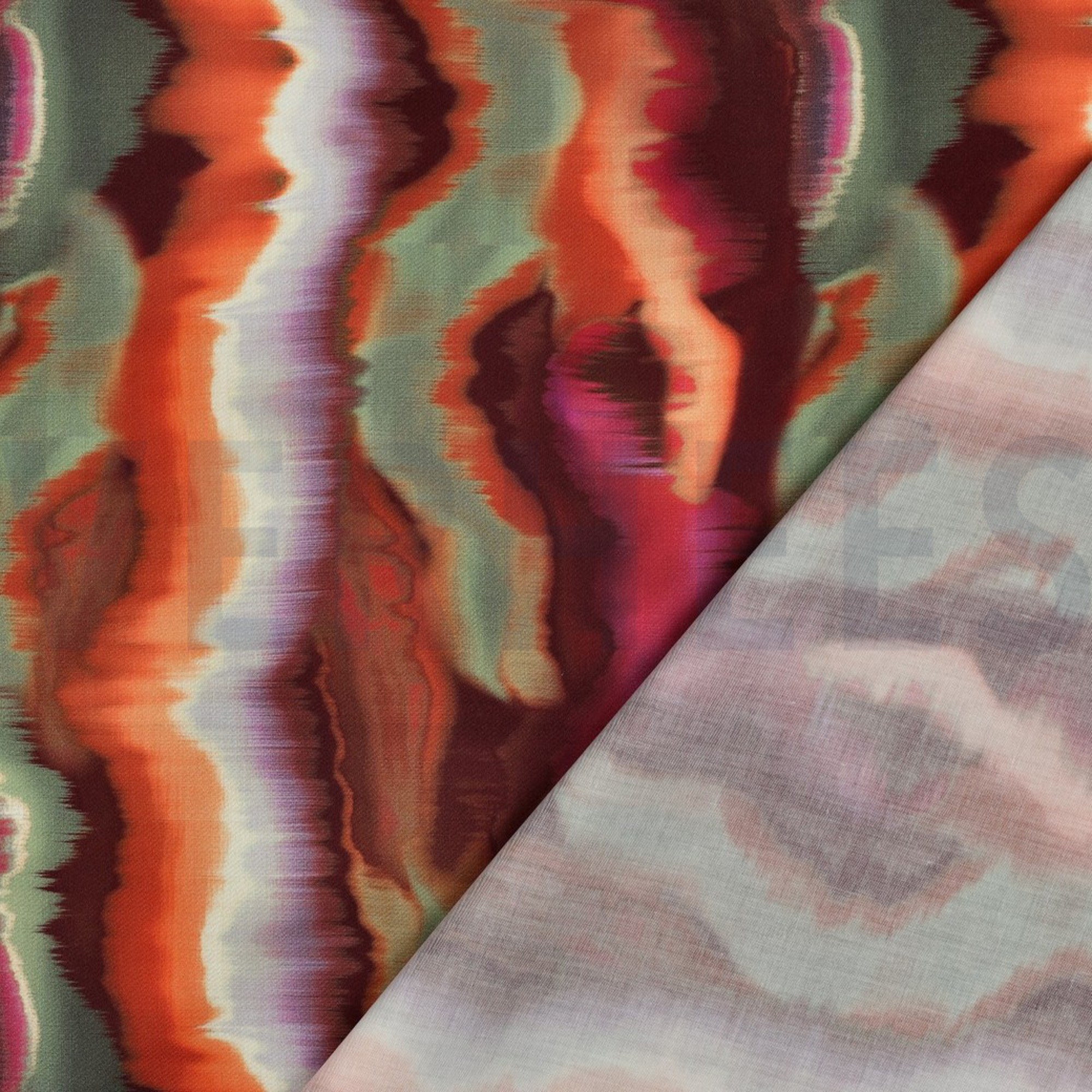 COTTON SATIN DIGITAL STRIPES BURGUNDY (high resolution) #4