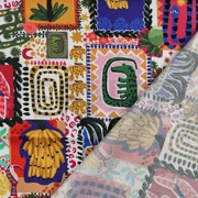 COTTON SATIN DIGITAL SUMMER PATCHWORK MULTICOLOUR (thumbnail) #4