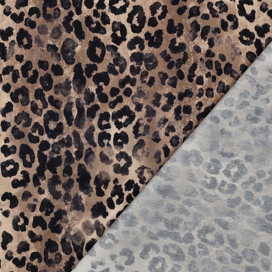 COTTON VISCOSE DIGITAL ANIMAL SKIN OCHRE #7