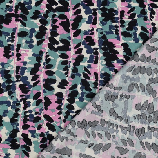 COTON VISCOSE ABSTRACT VERT #7