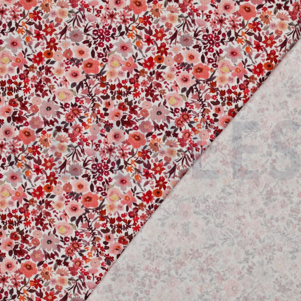 RIB JERSEY DIGITAL FLOWERS PEACH #7