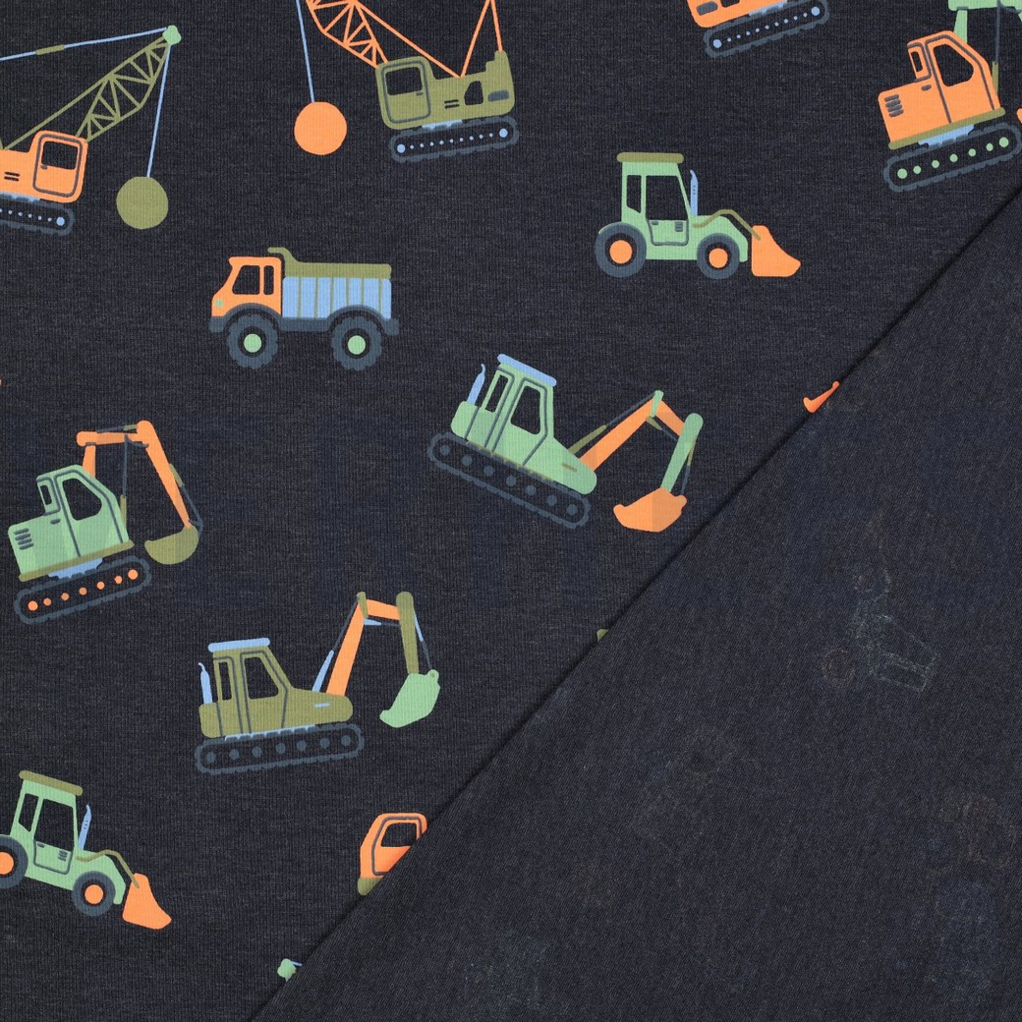 JERSEY MELANGE NEON BOUWVOERTUIGEN MARINEBLAUW (high resolution) #4