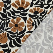 TOILE DÉCORATION FLEURS BLANC CASSÉ (thumbnail) #4