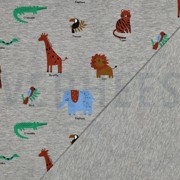 JERSEY MELANGE SAFARITIEREN GRAU (thumbnail) #4