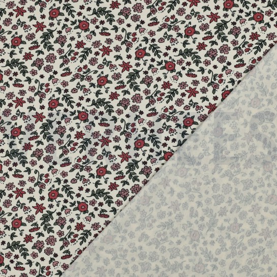 JERSEY GOTS NATURAL BLUMEN NATUR/BEIGE #7