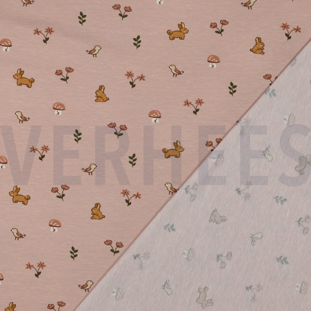 JERSEY GOTS BUNNIES LIGHT MAUVE #7