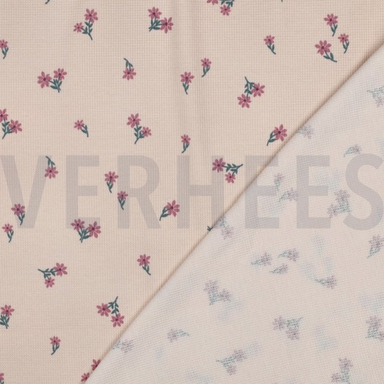 WAFFELJERSEY BLUMEN HELLROSA #7