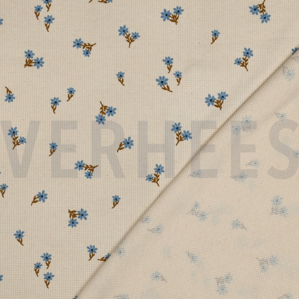 WAFFELJERSEY BLUMEN ECRU #7