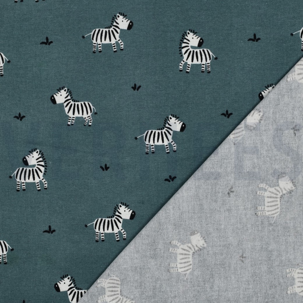 FLANELL ZEBRAS GRÜN #7