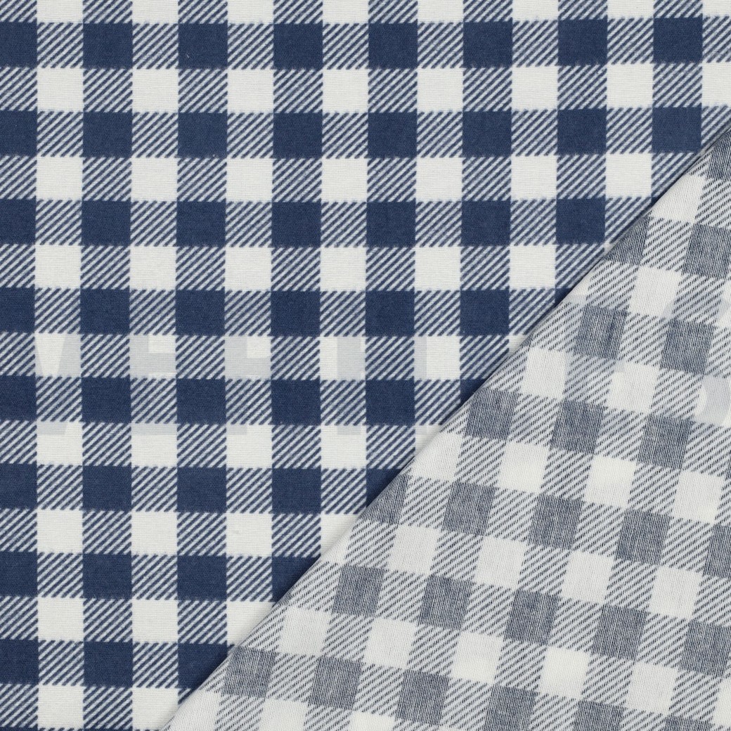 FLANELL KAROS BLAU #7