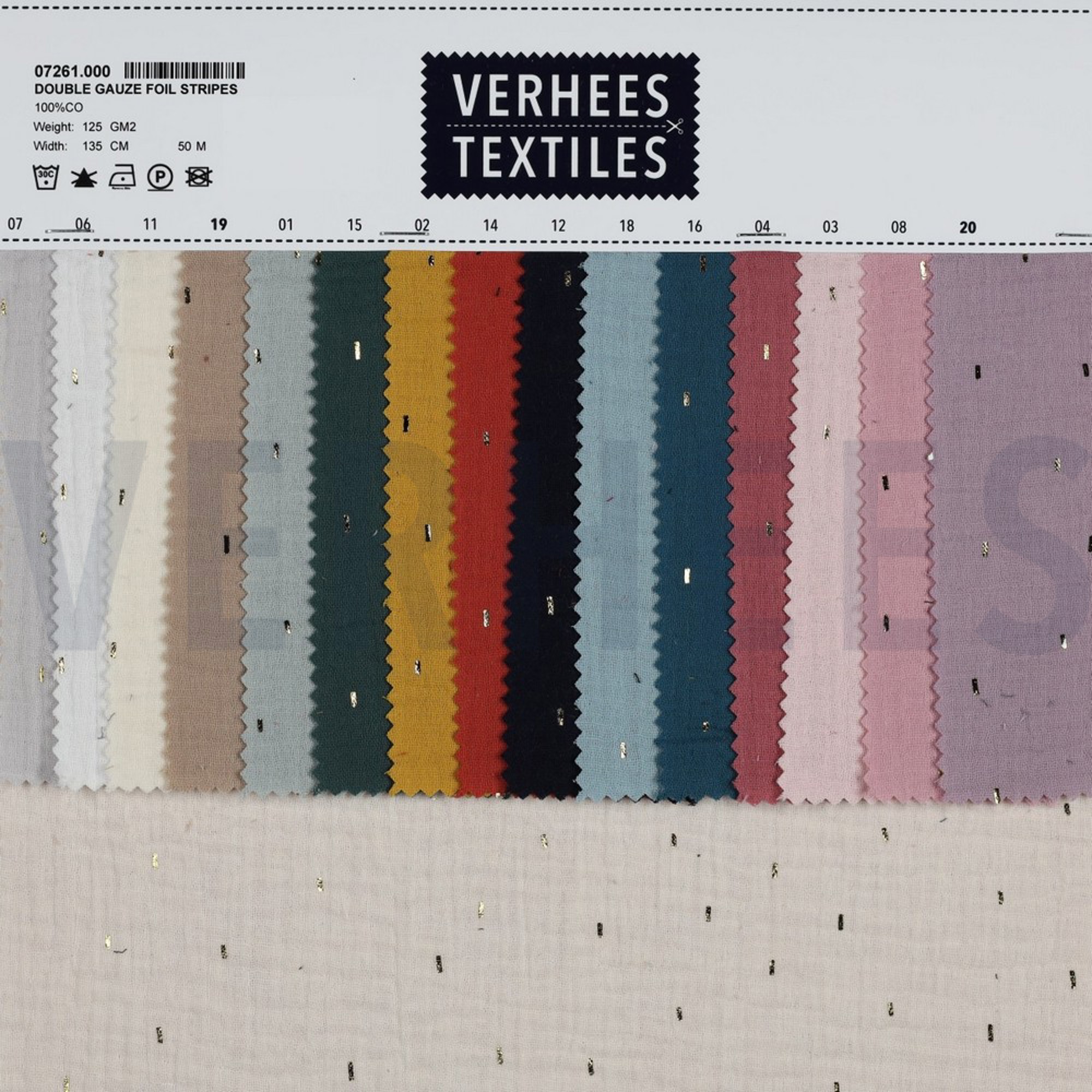 DOUBLE GAUZE FOIL STRIPES POWDER (high resolution) #4