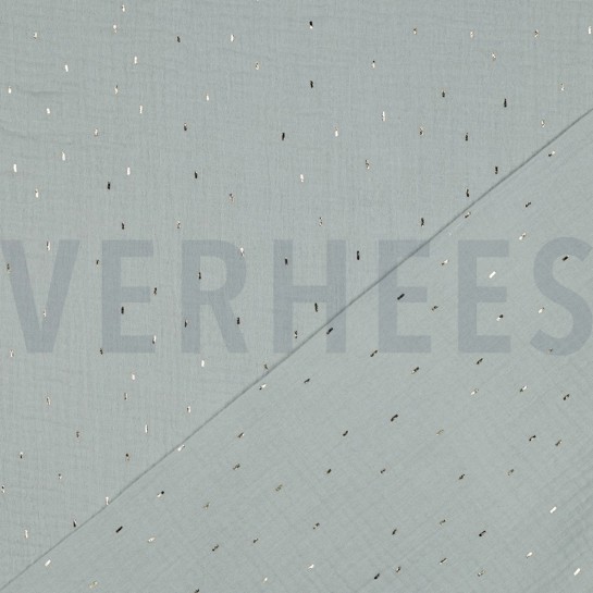 MUSSELIN FOLIE STREIFEN MINT/GOLD #7