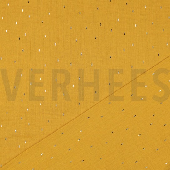 MUSSELIN FOLIE STREIFEN OCKER / GOLD #7