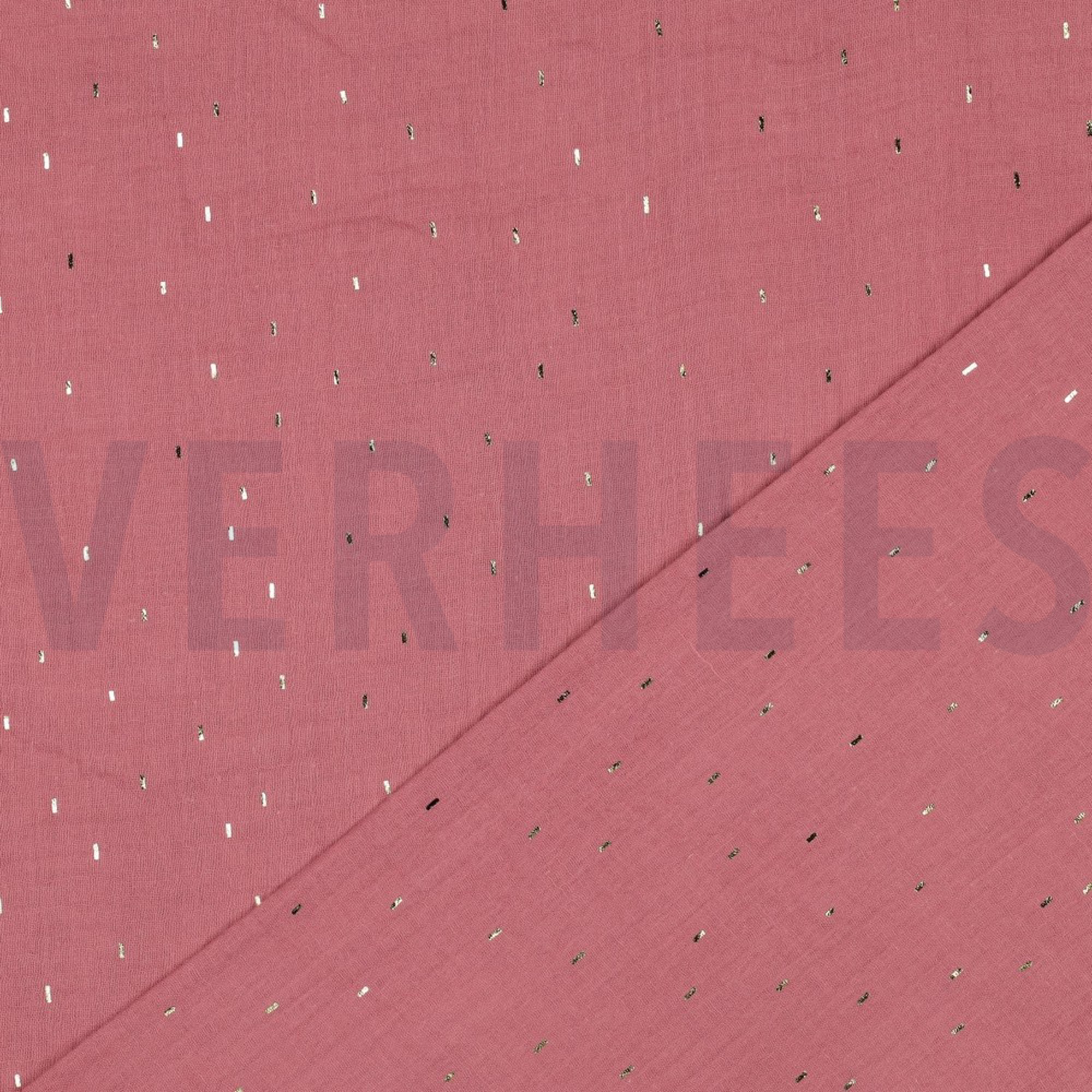 MUSSELIN FOLIE STREIFEN MAUVE / GOLD (high resolution) #4