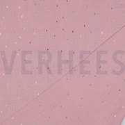 DOUBLE GAUZE FOLIE STREPEN OUDROZE/GOUD (thumbnail) #4