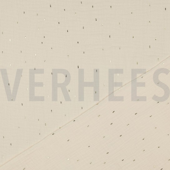 MUSSELIN FOLIE STREIFEN ECRU / GOLD #7