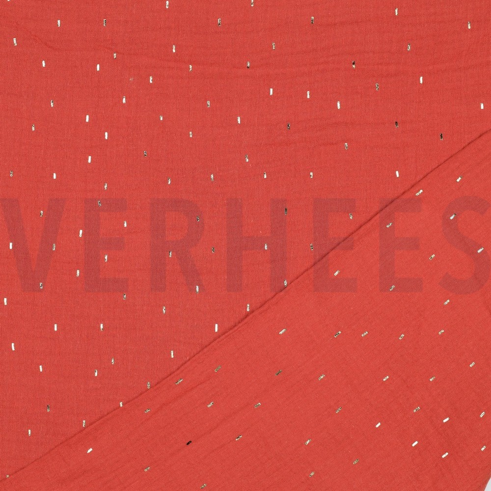 DOUBLE GAUZE FOIL STRIPES RUST #7