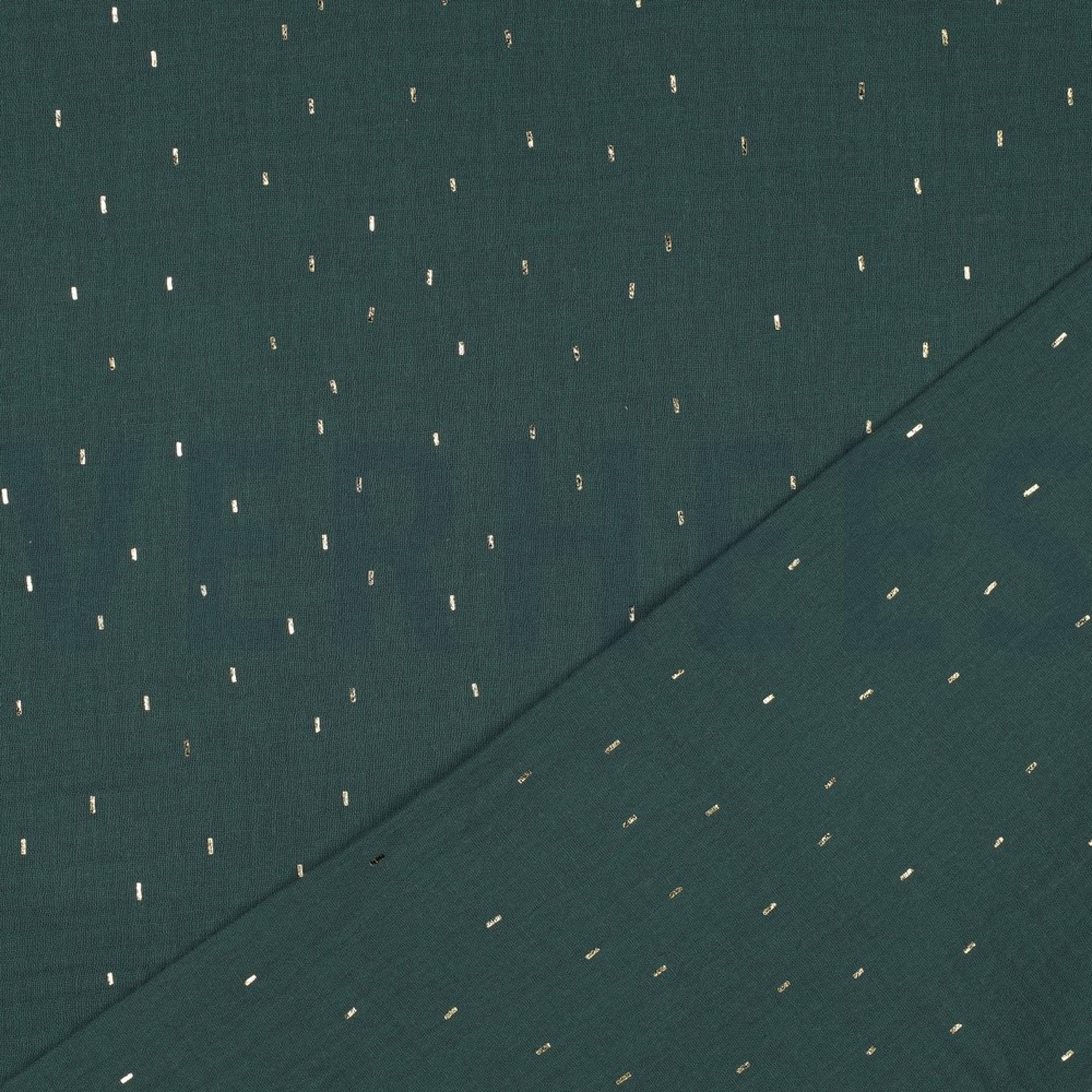 MUSSELIN FOLIE STREIFEN DUNKELGRÜN/GOLD (high resolution) #4