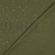 DOUBLE GAUZE FOLIE STREPEN GROEN/GOUD (thumbnail) #4