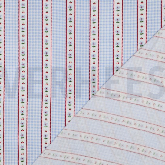 MUSSELIN DIGITAL KAROS BLAU #7