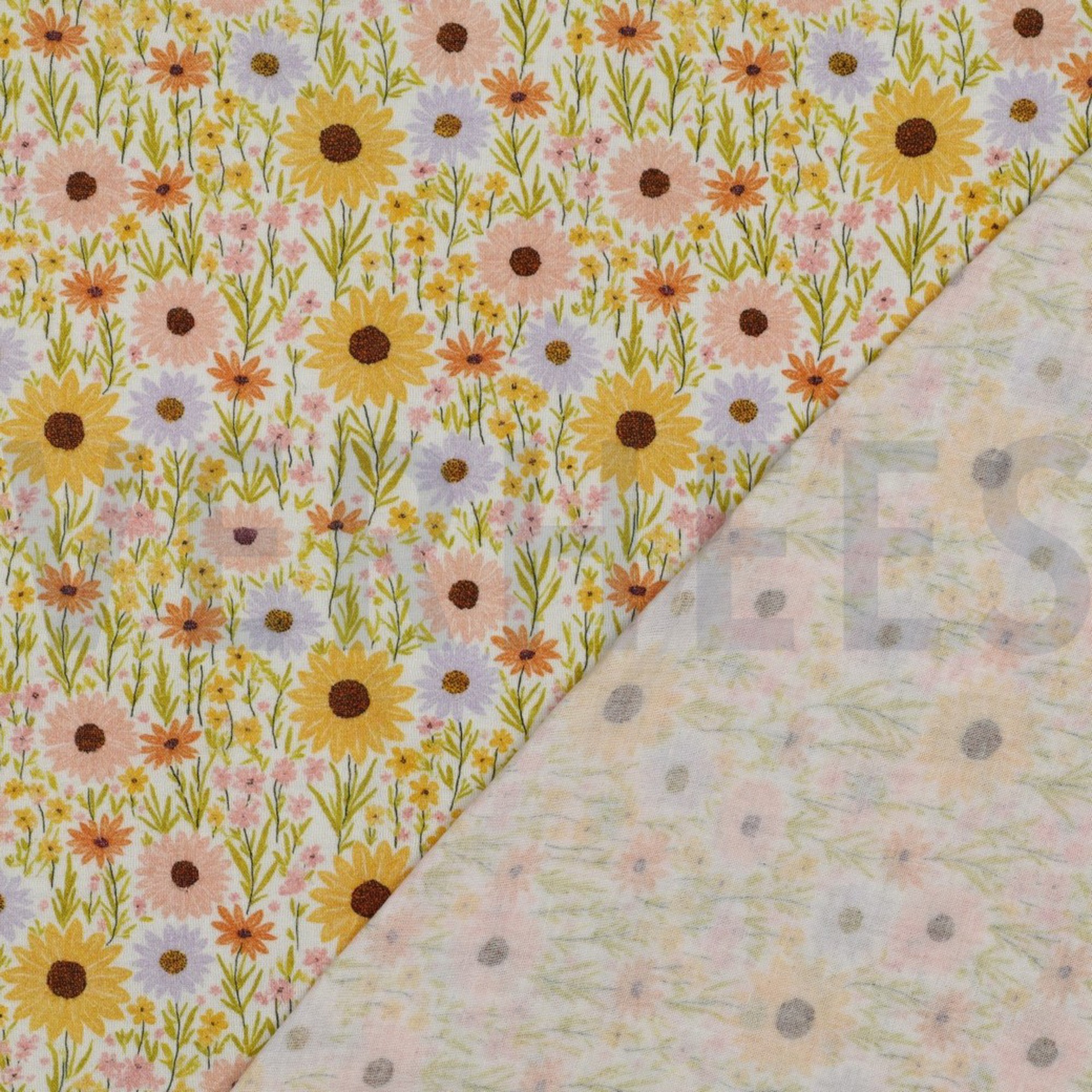 DOUBLE GAUZE DIGITAAL BLOEMEN GEEL (high resolution) #4