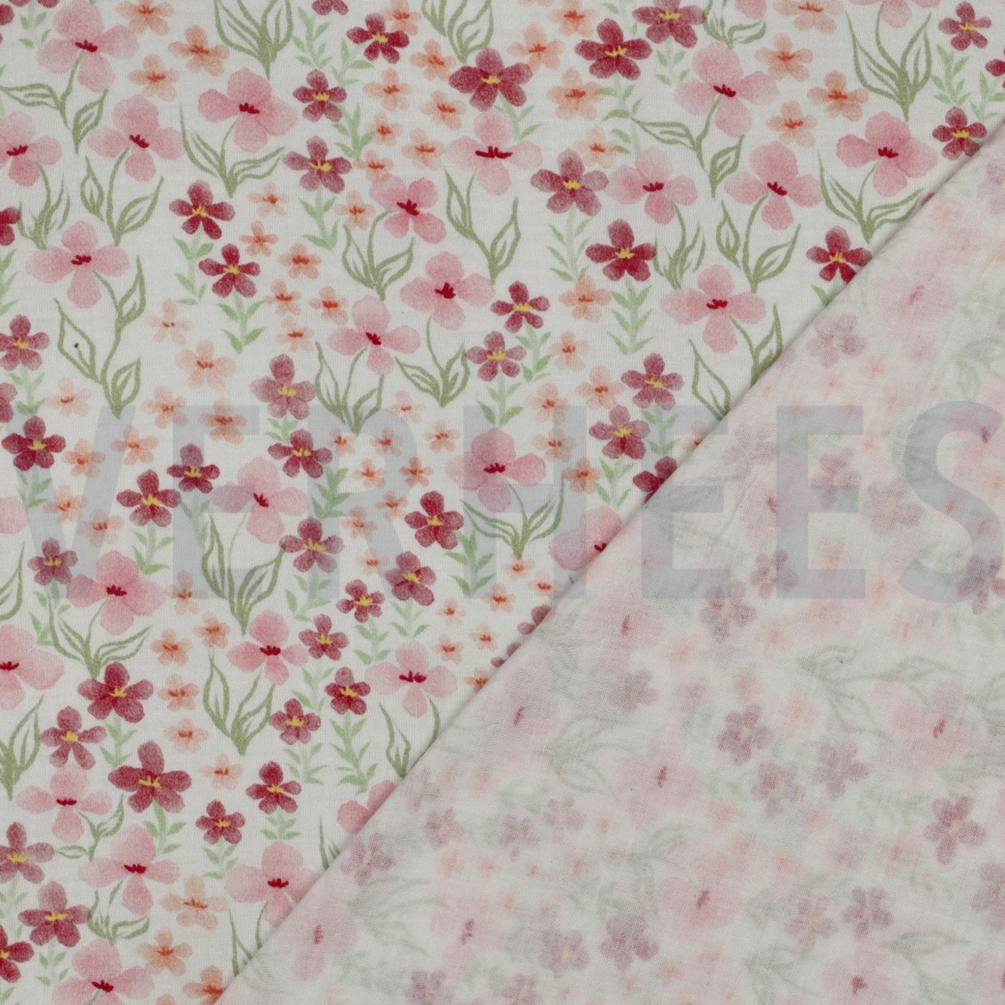 DOUBLE GAUZE DIGITAL FLOWERS PINK (high resolution) #4